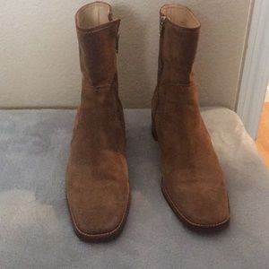 Tan Swede boots